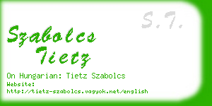 szabolcs tietz business card